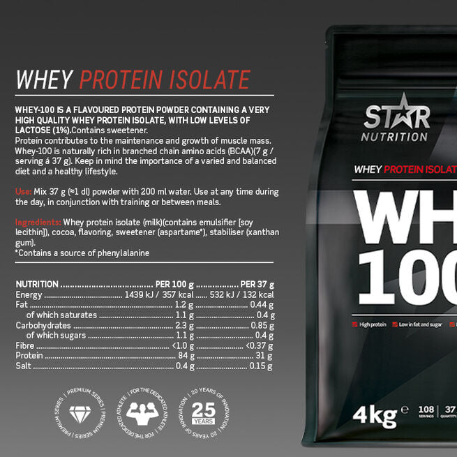 Whey-100 Myseprotein 4kg